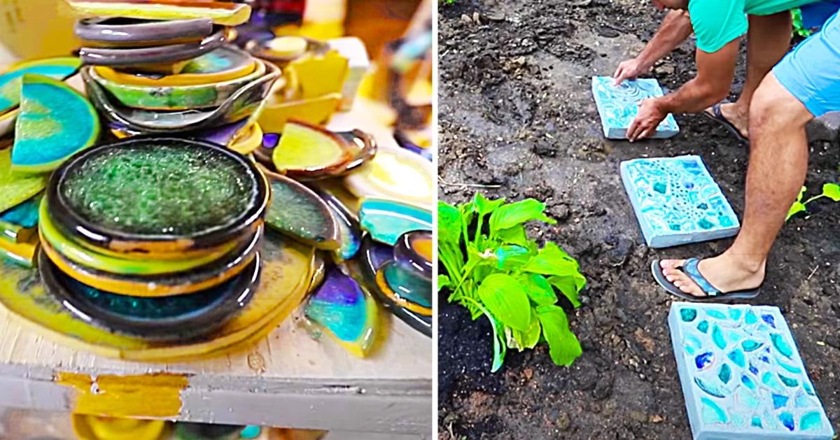 How To Make Mosaic Concrete Pavers