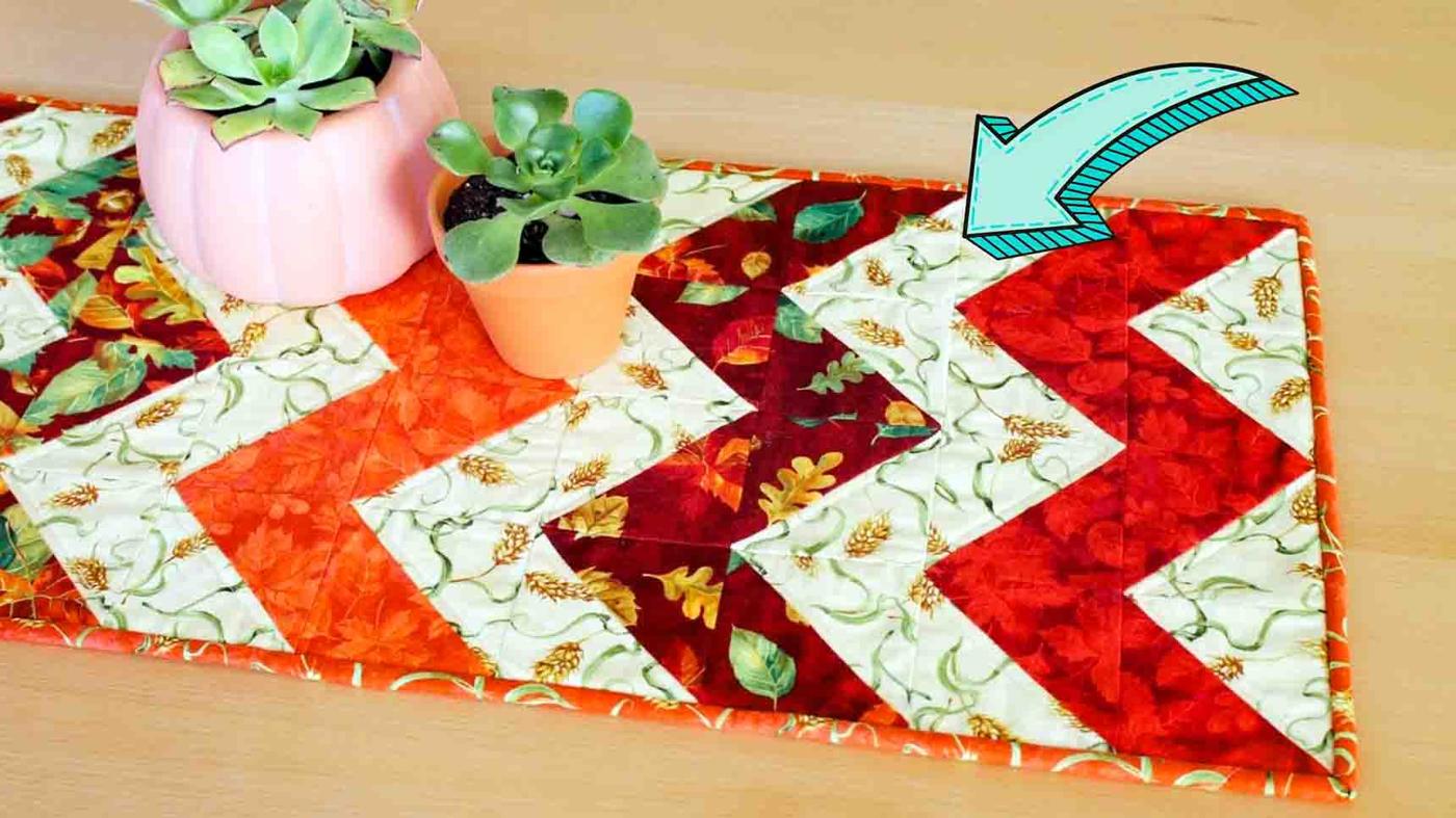 Chevron Table Runner Quilt For Fall