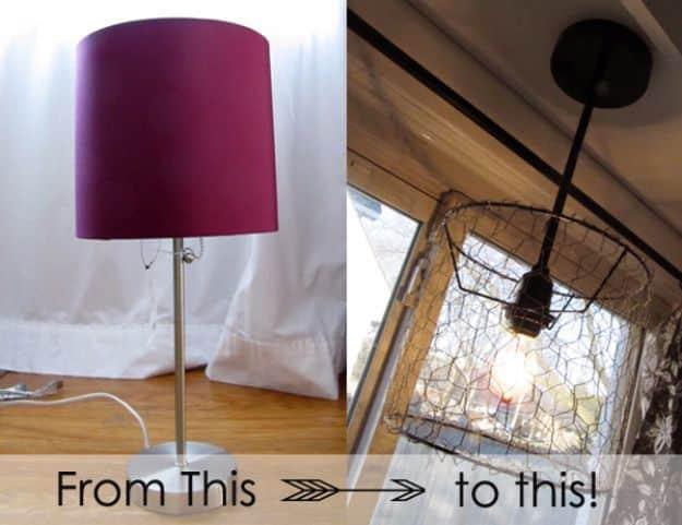 DIY Chicken Wire Pendant Light, a chicken wire project, proof a small idea can make a big difference