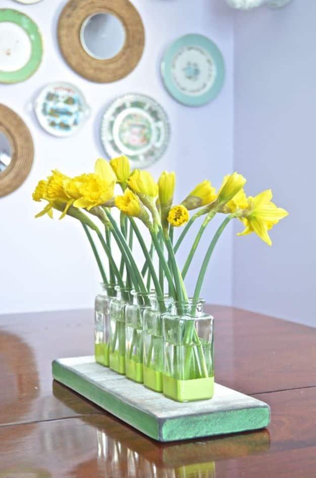 Thrift Store Glass Bud Vase, a thrift store makeover, easy enough for a beginner and a charming handmade detail