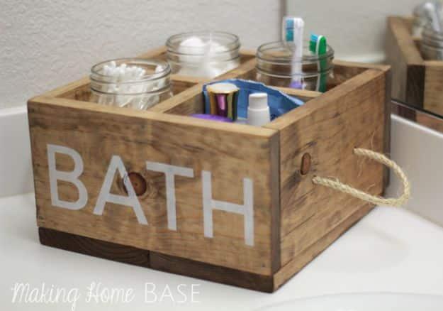 DIY Wood Bathroom Caddy, gentle on the wallet even for a whole exchange and a keepsake worth more than its price tag suggests