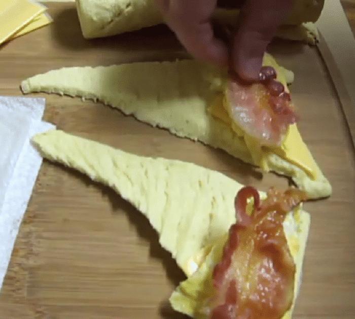 Ingredients for Bacon, Egg, and Cheese Crescent Roll-Ups