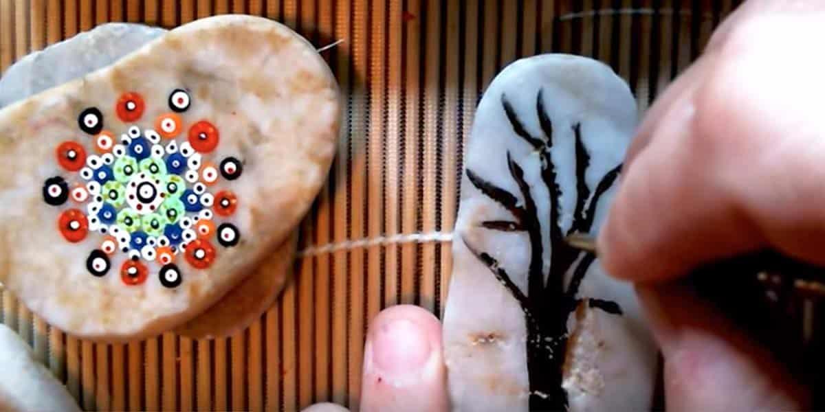 Watch How She Paints A Unique Rock Paperweight For Her Mother For Mother’s Day (Easy!)