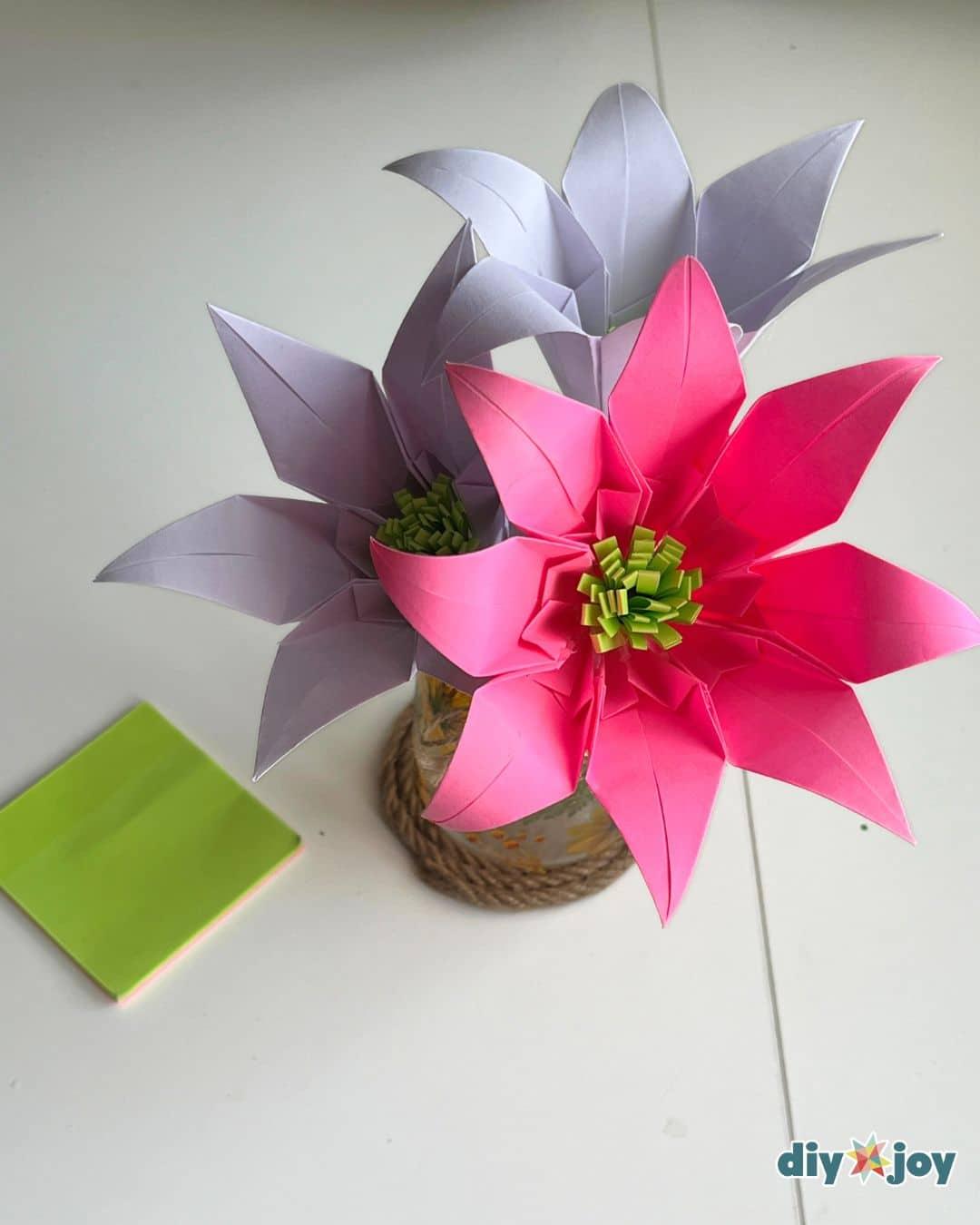Easy Post It Notes Paper Flowers — sticky notes paper flowers