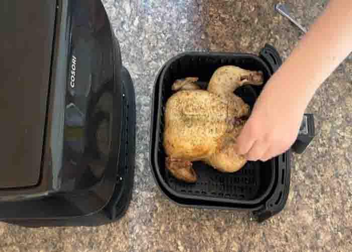 Seasoning the whole chicken before air frying