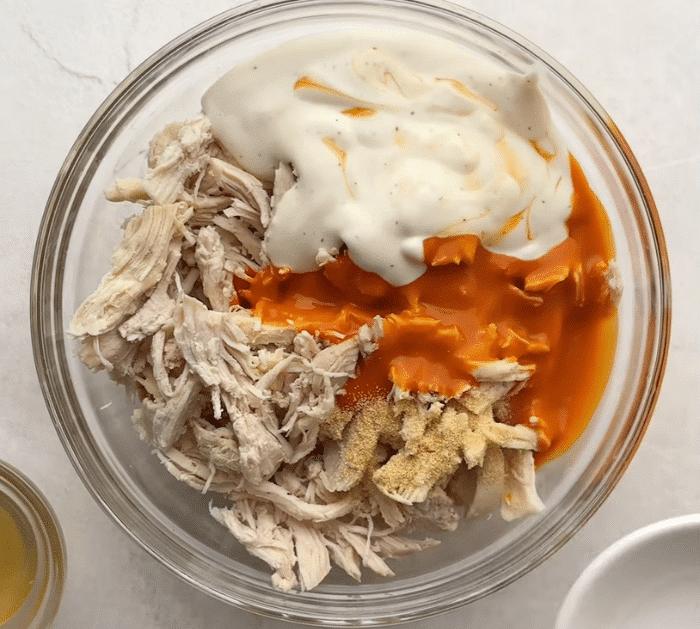 Ingredients for Buffalo Chicken Sliders
