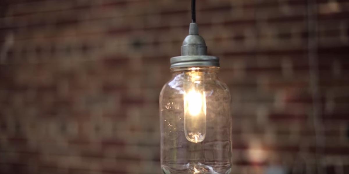 They Make Authentic Mason Jar Lanterns To Hang Over Their Kitchen Table (Watch!)