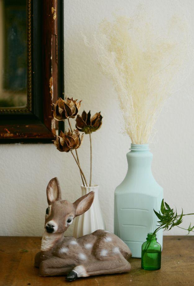 Best Crafts for Fall - Chalk Finish Recycled Bottle - DIY Mason Jar Ideas, Dollar Store Crafts, Rustic Pumpkin Ideas, Wreaths, Candles and Wall Art, Centerpieces, Wedding Decoratio