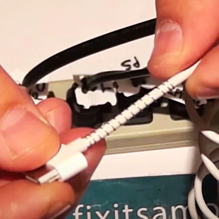Spring Hack For Apple Cord - Make A Weak Cord Stronger Using A Spring - Easy Bread Tab And Spring Hack Idea