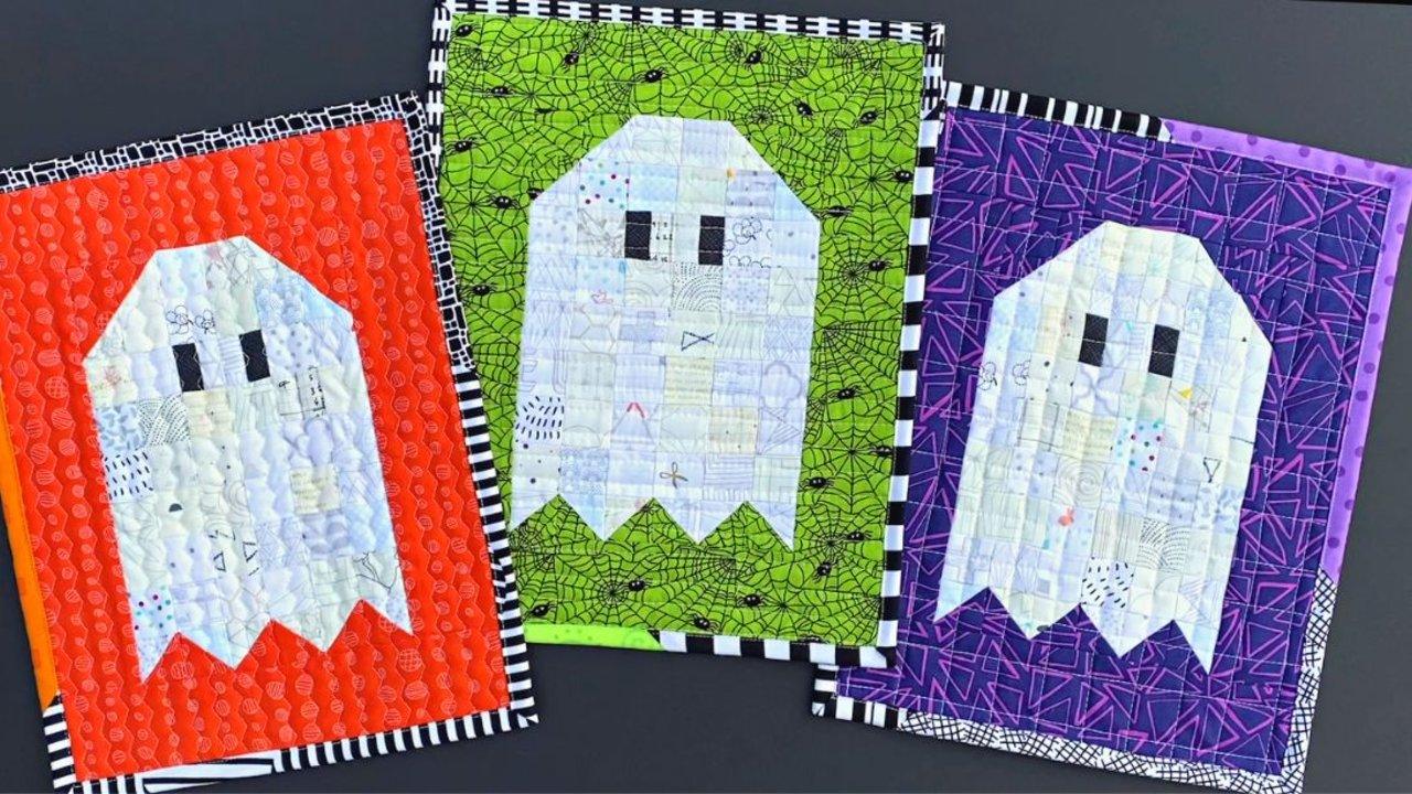 Easy Cute Mini Ghost Quilt Tutorial