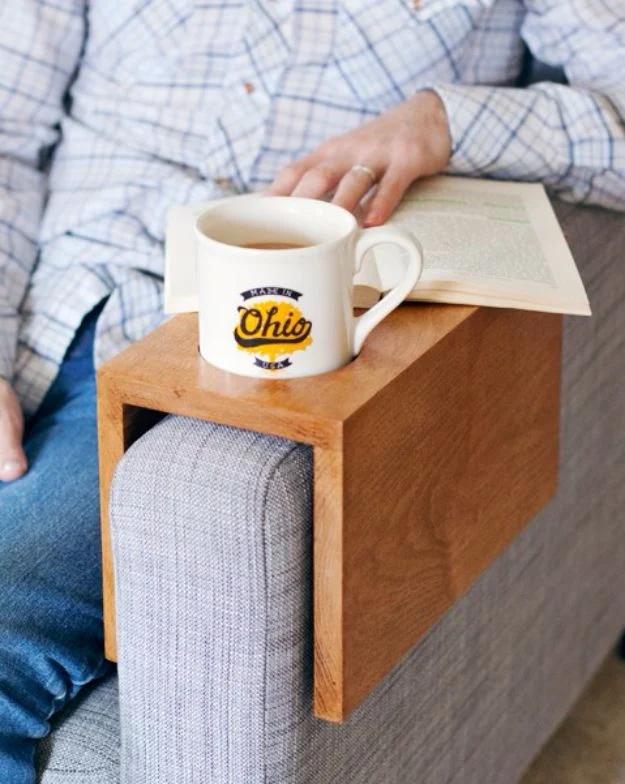 Wooden Sofa Sleeve with Cup Holder, speedy enough to wrap up in one evening and a token that says more than a card ever could