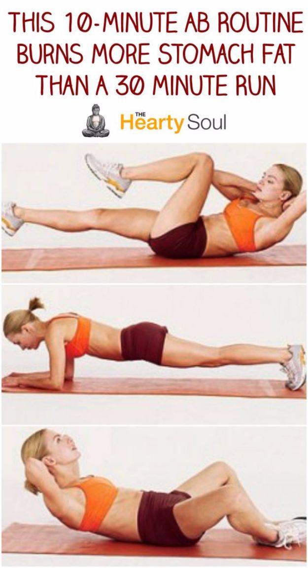 10 Minute Ab Routine, easy to follow without watching the screen closely and a session worth doing again tomorrow
