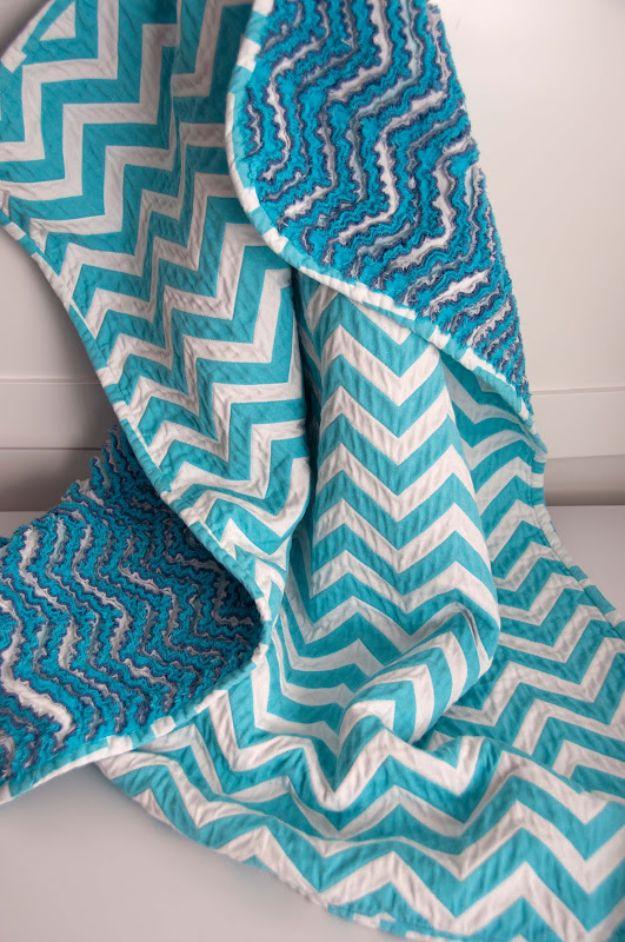 Chevron Chenille Baby Blanket, gentle on the wallet even making a matching pair and a statement worth the extra effort