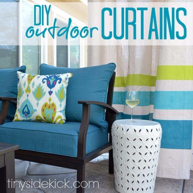 DIY Outdoor Curtains, a backyard sewing project, forgiving enough for shaky first cuts and a statement worth the extra effort