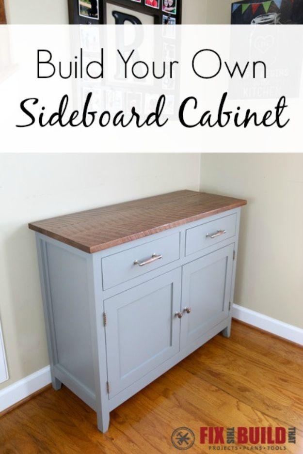 DIY Sideboard Cabinet, simple to scale up or down as the layout allows and a personal touch a bought version cannot match