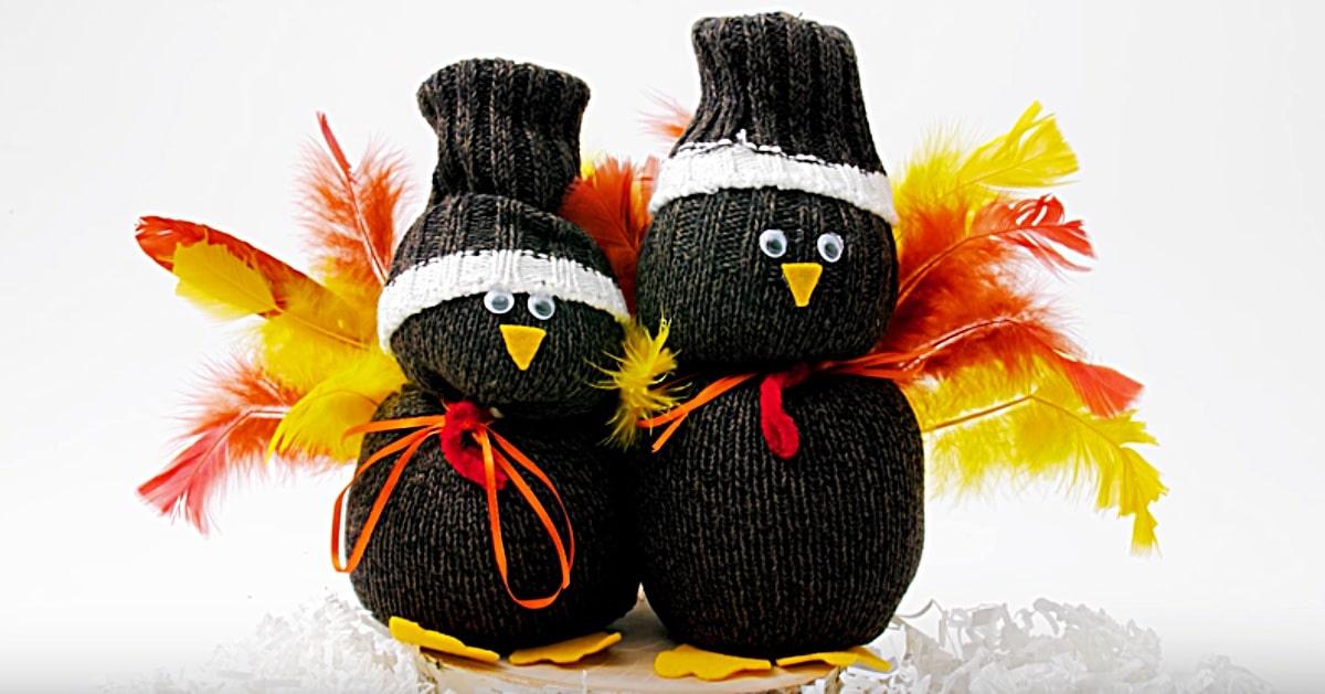 Learn How To Make Thanksgiving Sock Turkeys