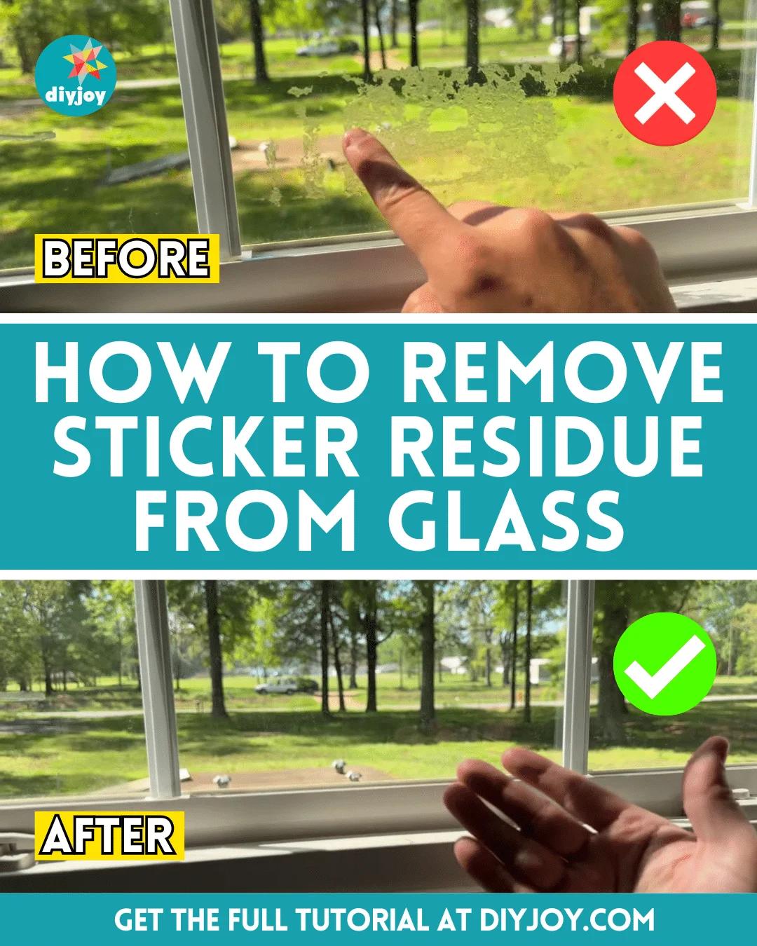 How To Remove Sticker Residue From Glass