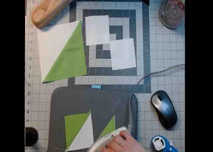 Making the units for the crosses and losses quilt block