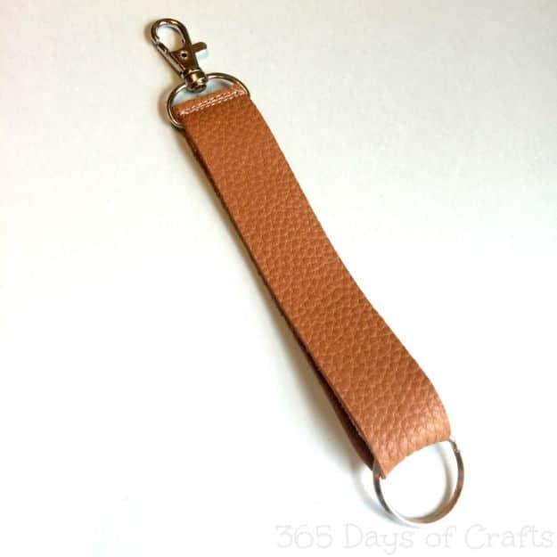 Leather Keychain, budget friendly with supplies on hand and proof a small touch makes a big difference