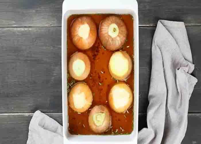 Marinating the onions overnight