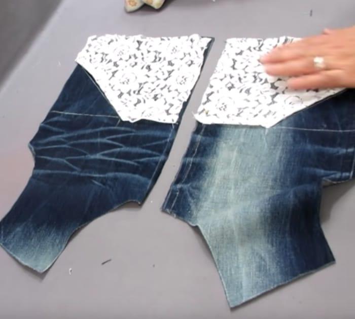 make a denim vest with a zipper out of a pair of old jeans