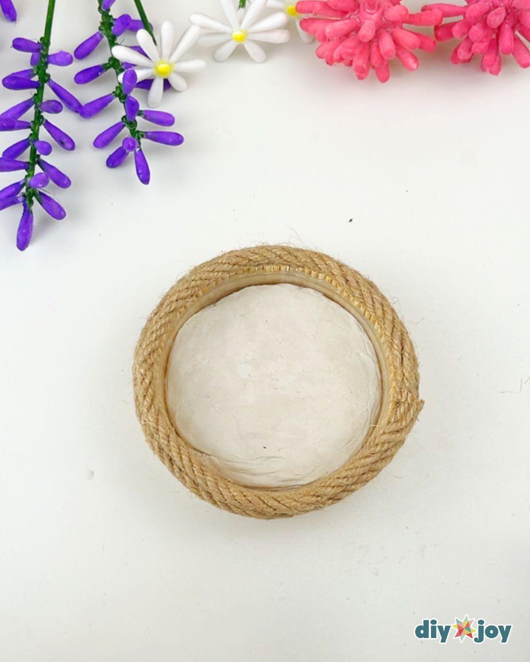 Q Tip Flower Bouquet — adding clay