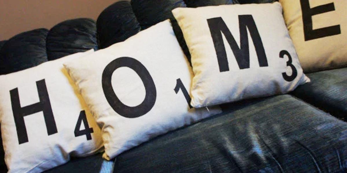 She Makes Some Unique Pillows That Resembles The Famous Scrabble Tiles!