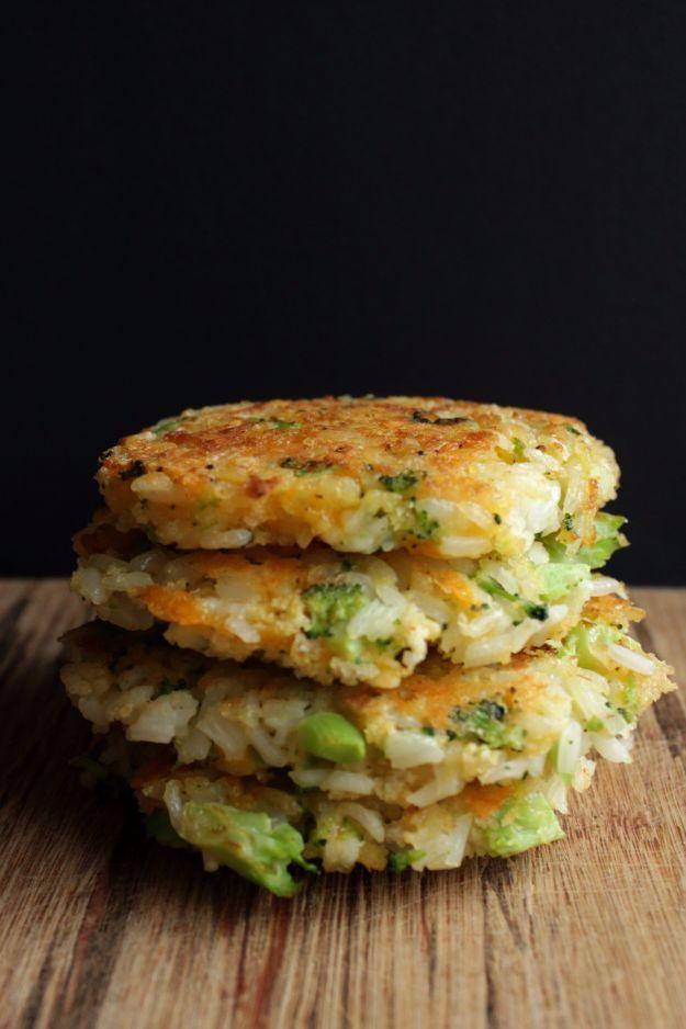 Best Rice Recipes - Cheddar Broccoli Rice Patties - Easy Ideas for Quick Meals Made From a Bag of Rice - Healthy Recipes With Brown, White and Arborio Rice - Cheesy, Fried, Asian,