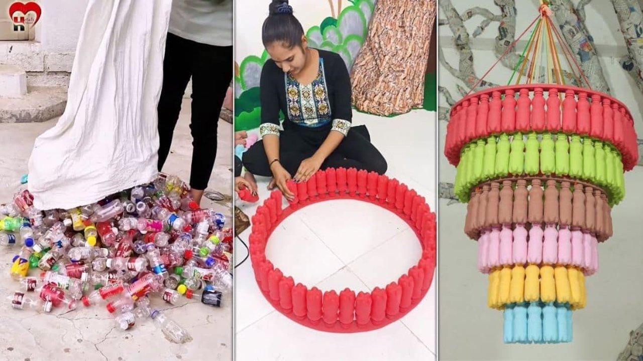 DIY Plastic Bottle Chandelier