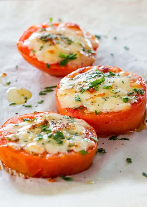Baked Parmesan Tomatoes, simple to prep ahead for a crowd and a new favorite that earns a permanent spot on the menu
