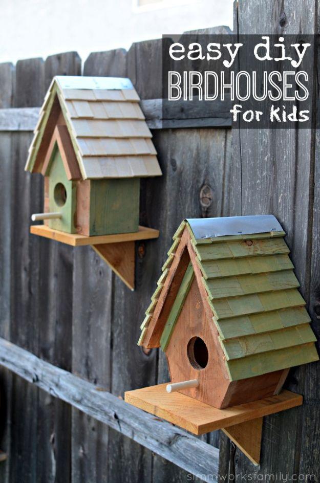 DIY Bird Houses - Easy DIY Birdhouses For Kids - Easy Bird House Ideas for Kids and Adult To Make - Free Plans and Tutorials for Wooden, Simple, Upcyle Designs, Recycle Plastic and