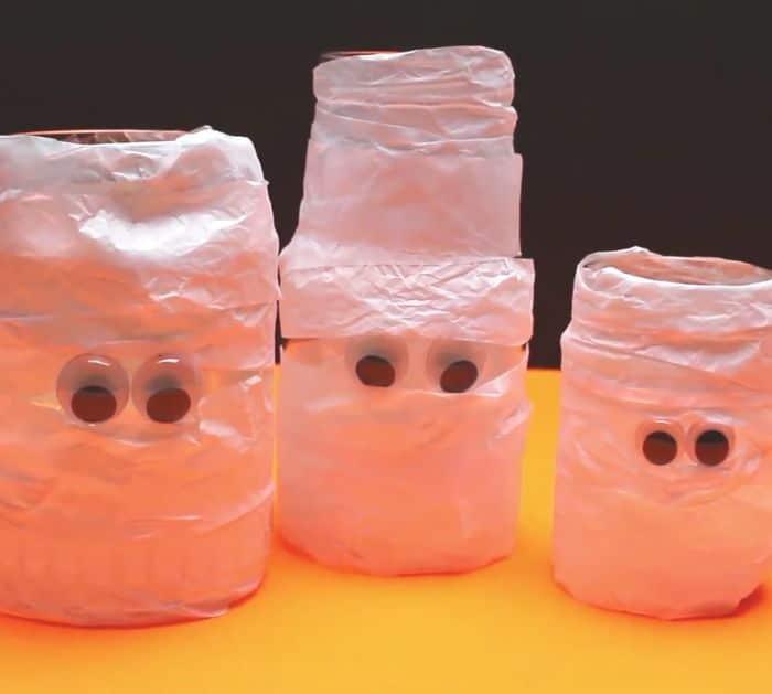 Easy Upcycled DIY Mummy Glow Jar Tutorial