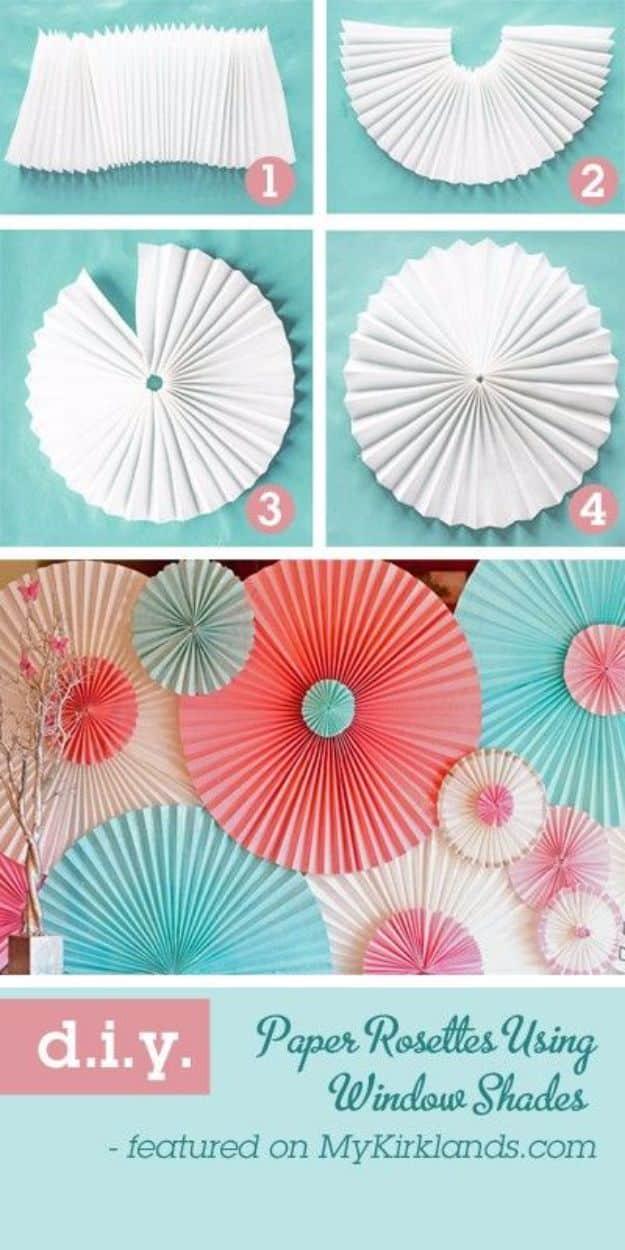 DIY Paper Rosettes, budget friendly with supplies on hand and proof a small touch makes a big difference
