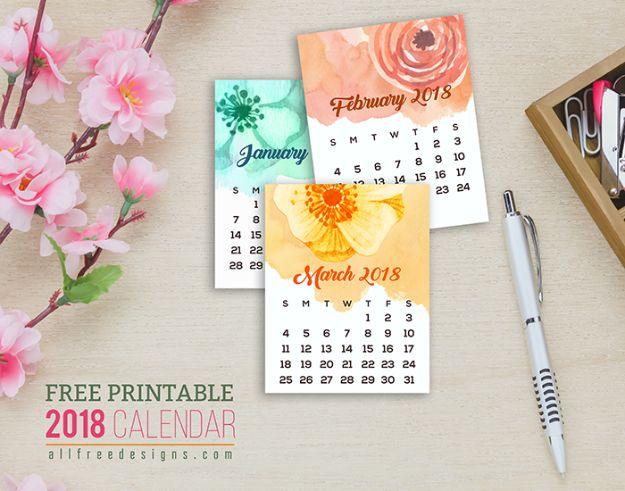 Printable Mini Calendars, a popular choice on this list and a creative desk or wall calendar for the new year