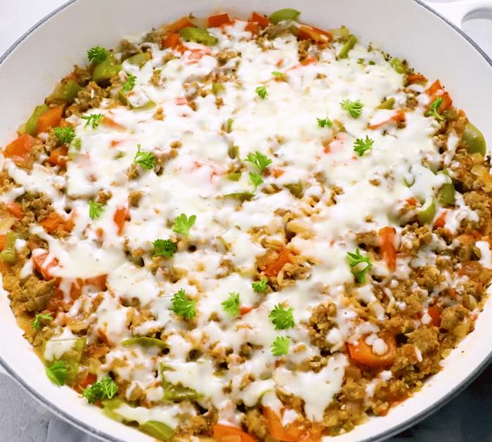 Easy Stovetop Stuffed Pepper Casserole Recipe