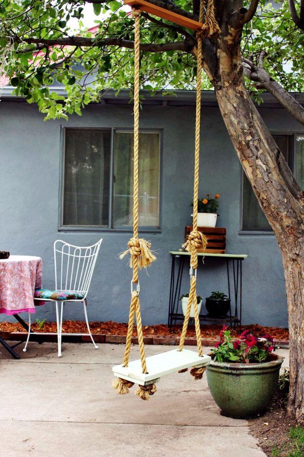 Make Your Own Tree Swing, quick enough to pull off on a lazy weekend and a display that photographs beautifully