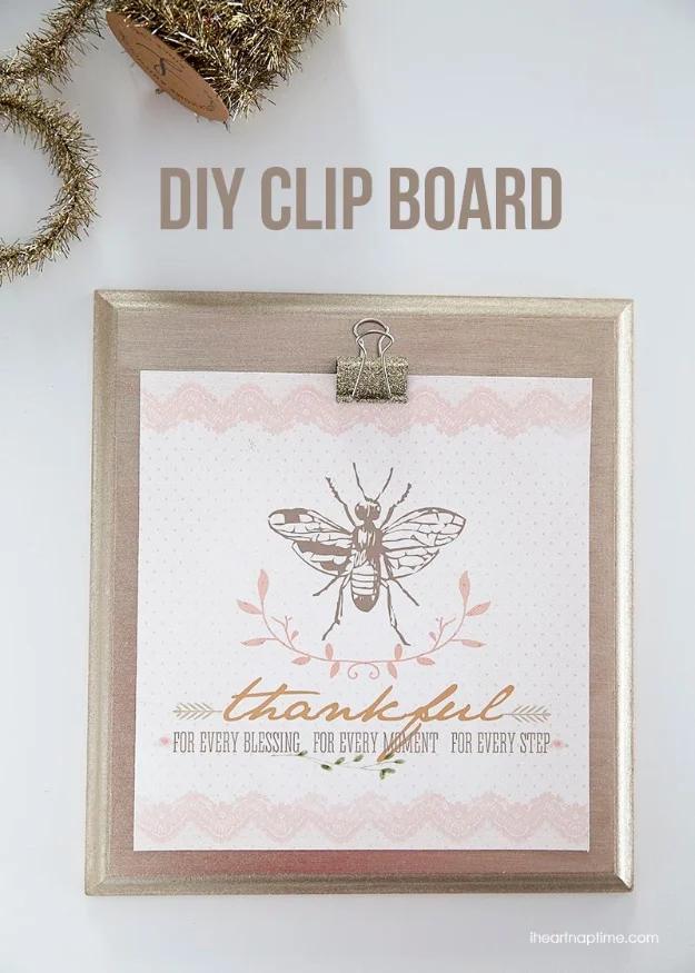DIY Clipboard And Glitters, flexible enough to adjust as you go and worth bookmarking for your next project list