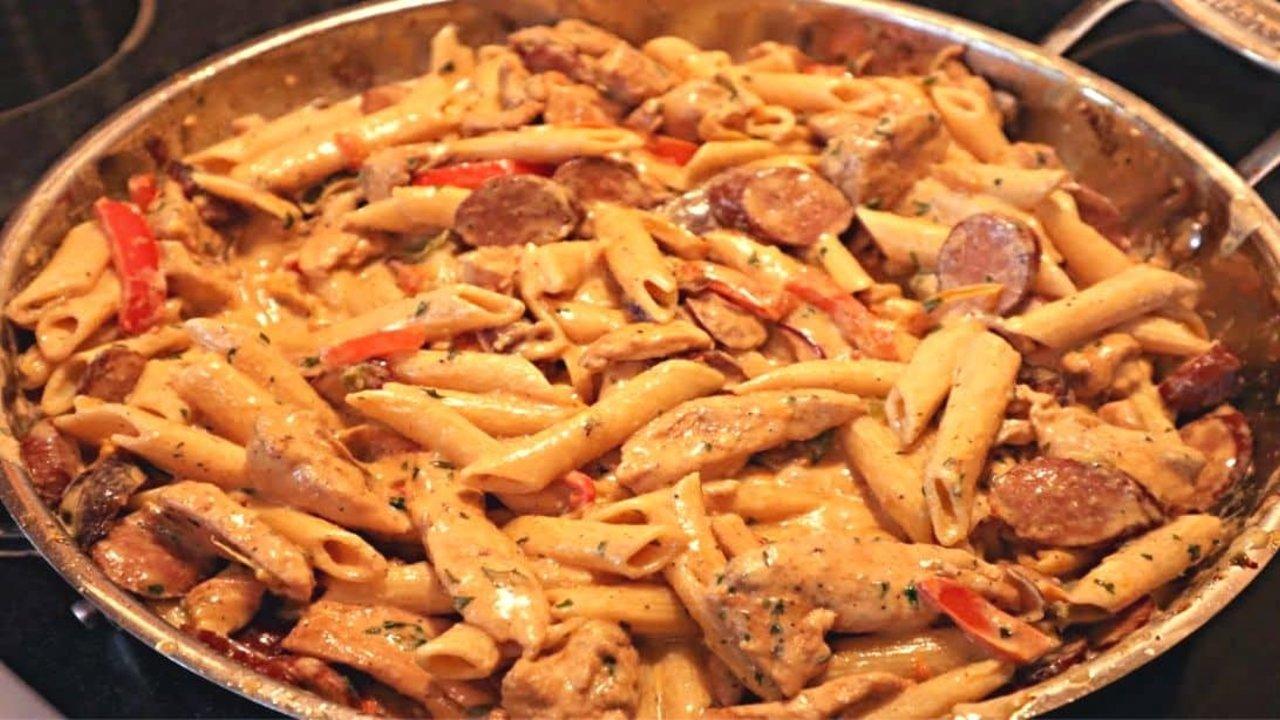 Easy Cajun Chicken & Sausage Pasta Recipe
