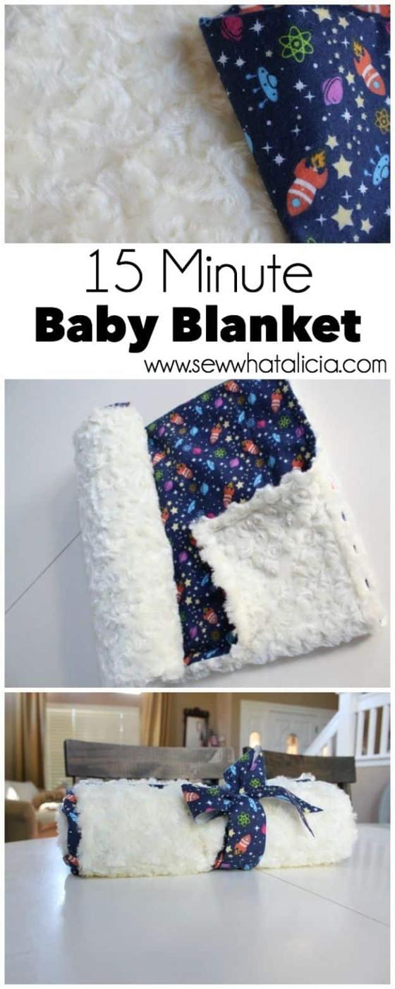 15 Minute Baby Minky Blanket, cheap enough to try twice if the opening round flops and a statement worth the extra effort