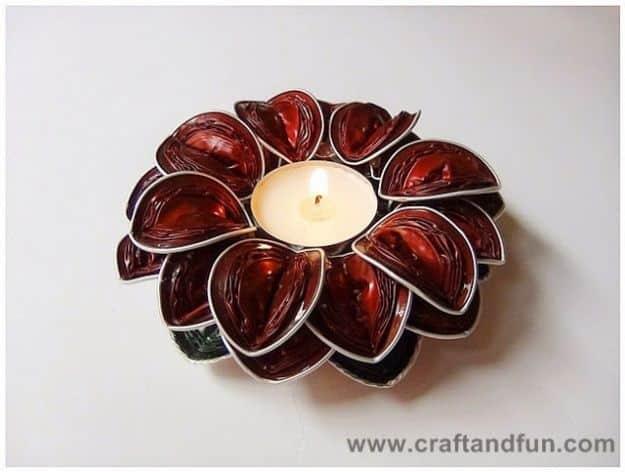 DIY Candle Holders - Upcycled Nespresso Candle Holder - Easy Ideas for Home Decor With Candles, Tall Candlesticks and Votives - Fun Wooden, Rustic, Glass, Mason Jar, Boho and Proje