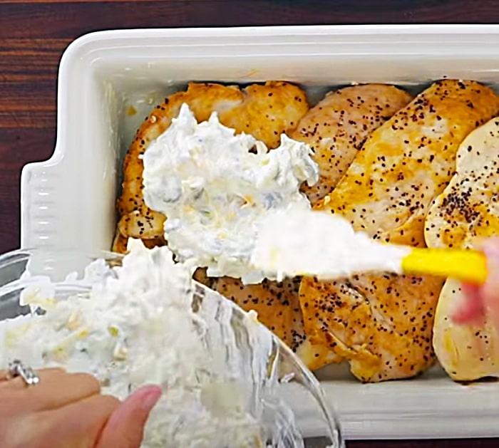 Cover Sauteed Chicken Breasts With Sor Cream And Green Chilis For A Mexican Casserole Bake