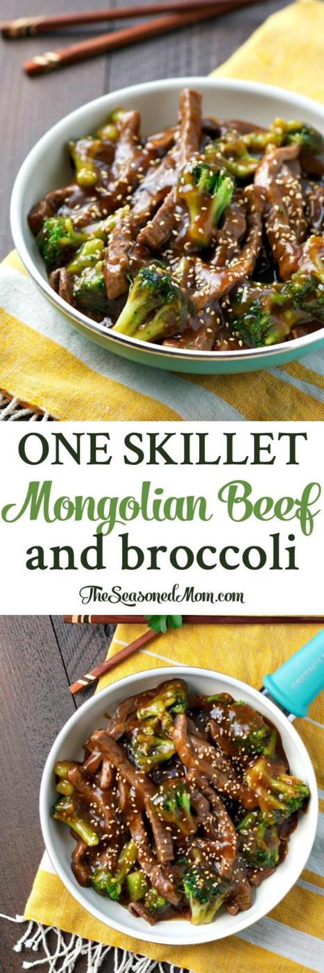 Easy dinner recipe: Mongolian beef and broccoli cooked in one skillet for a fast weeknight dinner for the whole family