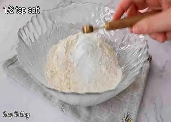 Making the almond muffin batter