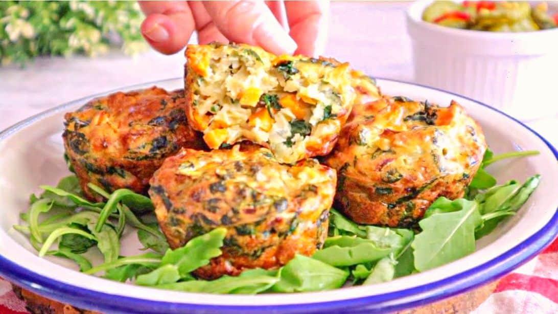 15-Minute Gluten-Free Cheese & Veggie Muffins Recipe