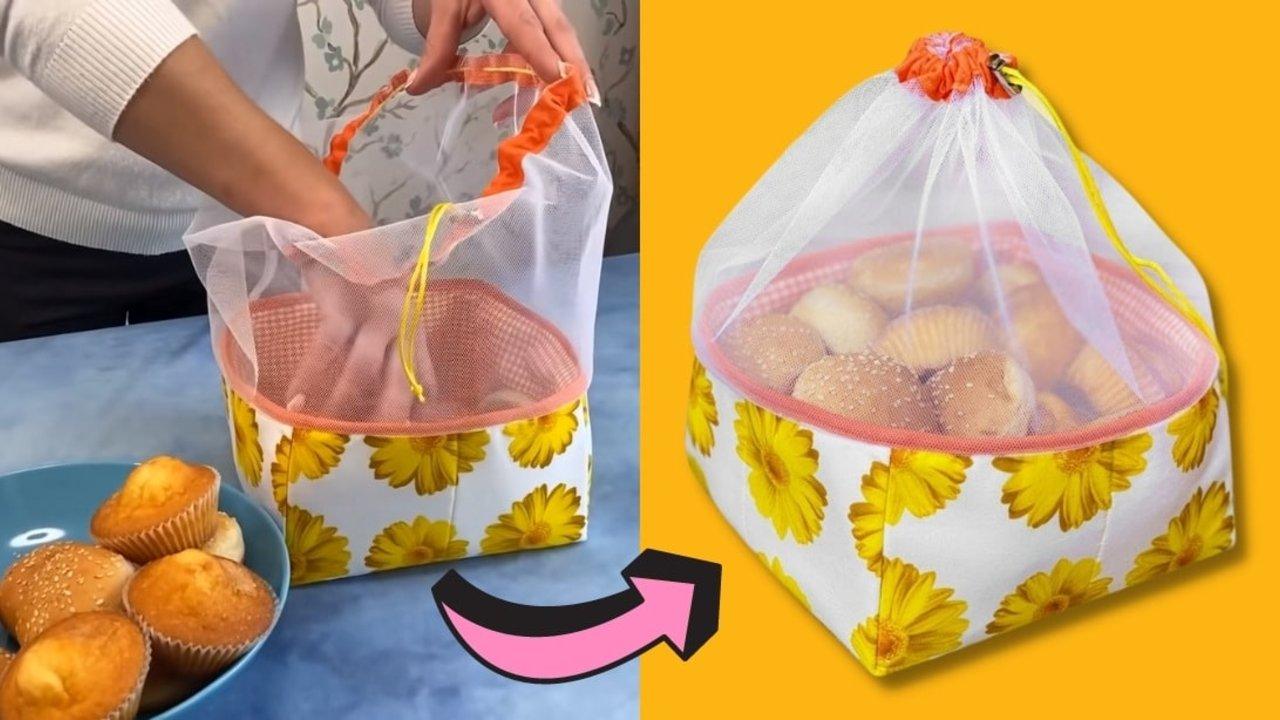 Bread Basket Food Cover DIY Tutorial
