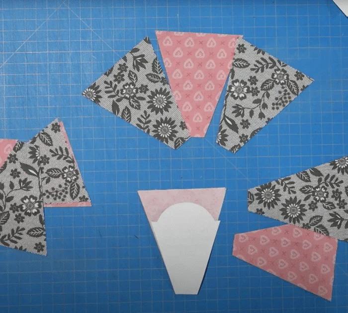 Materials for Flower Dresden Plate Block