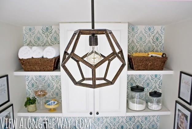 Ralph Lauren Inspired DIY Dodecahedron Pendant Light, a designer knockoff idea worth trying this season and worth a look