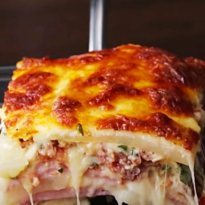 Ham And Potato Recipe - No Crust Quiche - Breakfast And Brunch Ideas
