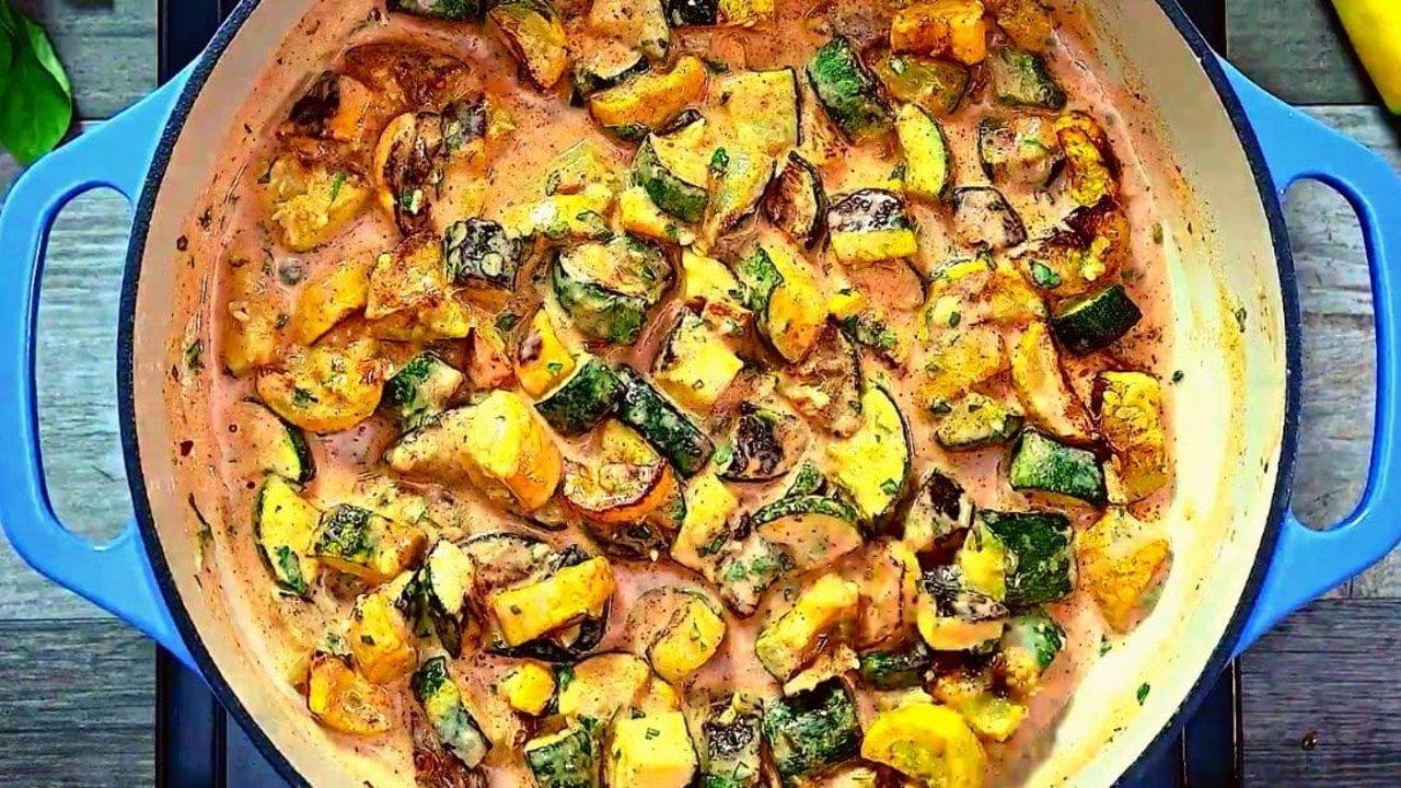 Creamy Skillet Zucchini Sauce Recipe