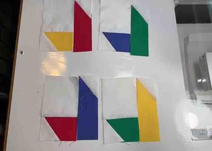 Assembling the perfect woven star quilt block